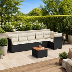 High-Quality 7 Piece Garden Sofa Set with Cushions