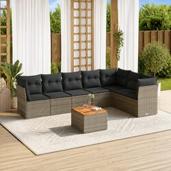 Premium 8 Piece Modular Grey Outdoor Sofa Set