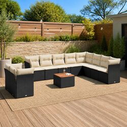 Durable 11 Piece Garden Sofa Set for Outdoor Spaces
