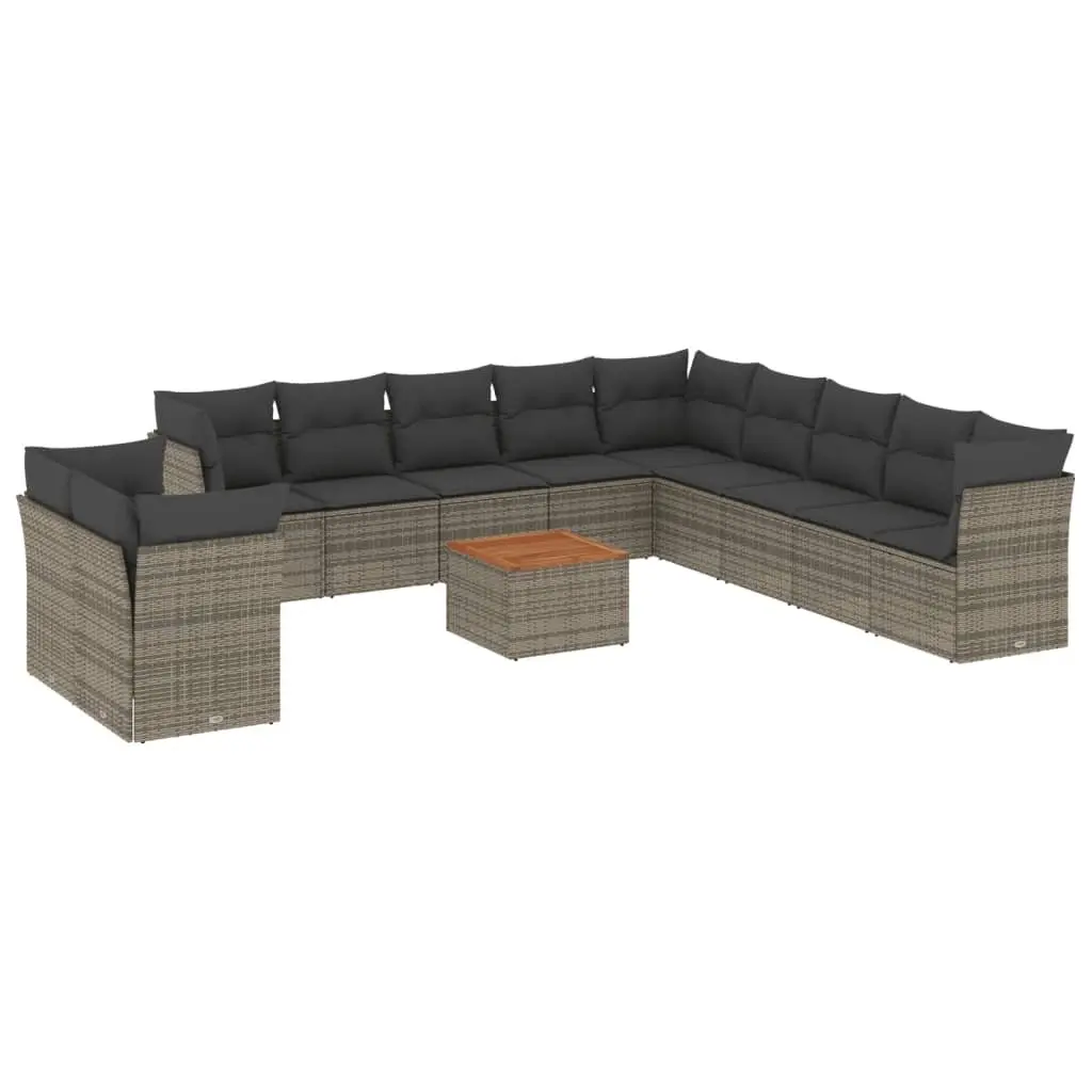 12 Piece Modular Garden Sofa Set in Grey