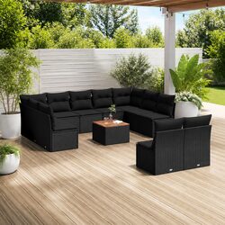 Exceptional 12 Piece Outdoor Garden Sofa Set with Cushions