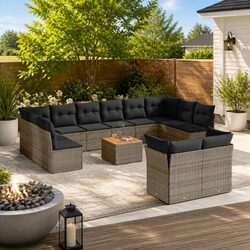 Premium 13 Piece Garden Sofa Set for Outdoor Relaxation