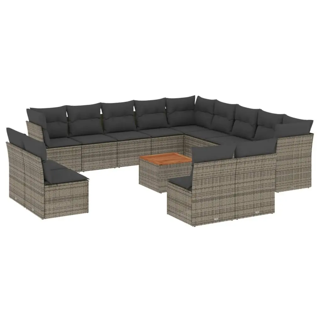 14 Piece Garden Sofa Set for Outdoors