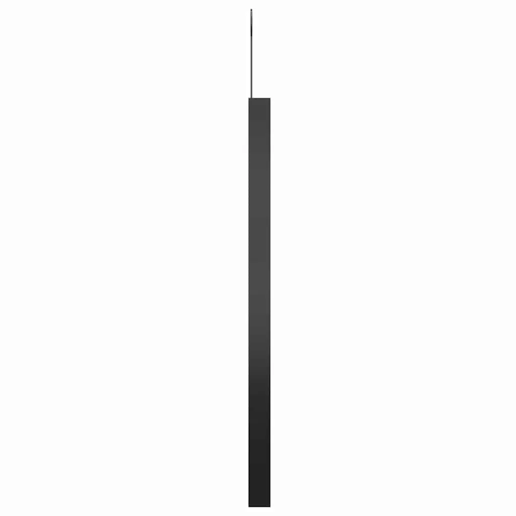 Hanging Wall Mirror Black Round Modern Home Decor with Hook 50cm Diameter