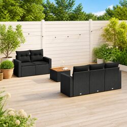 Sturdy 6 Piece Garden Sofa Set for Outdoor Relaxation