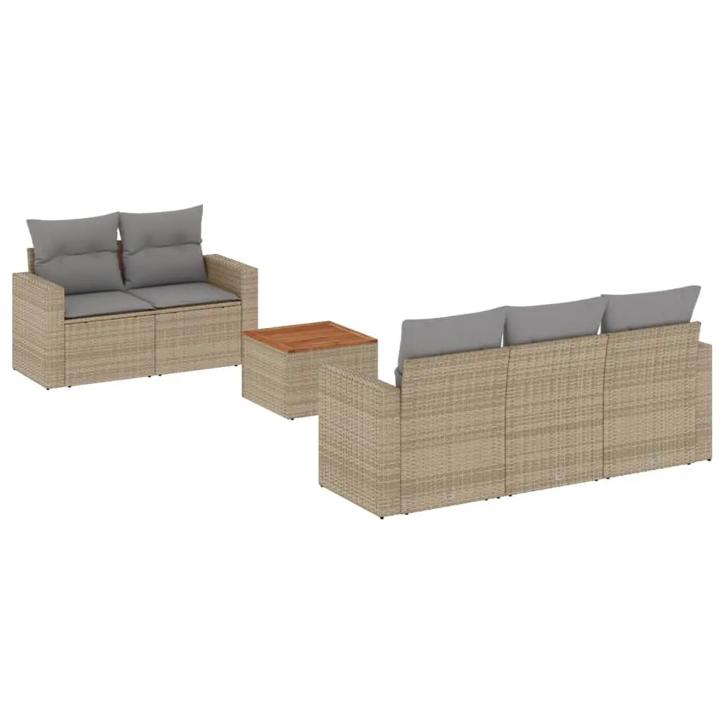 Beige Modular Garden Sofa Set for Outdoor Spaces
