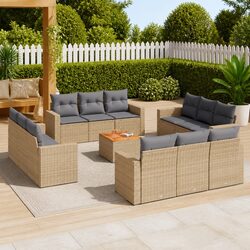 Premium 13 Piece Outdoor Garden Sofa Set with Cushions