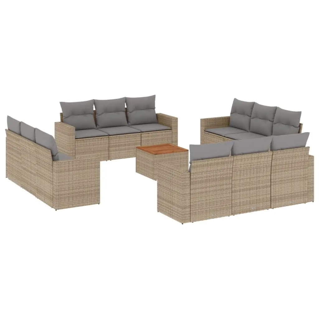 13 Piece Outdoor Garden Sofa Set with Cushions