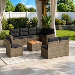 Durable 9-Piece Garden Sofa Set for Outdoor Spaces
