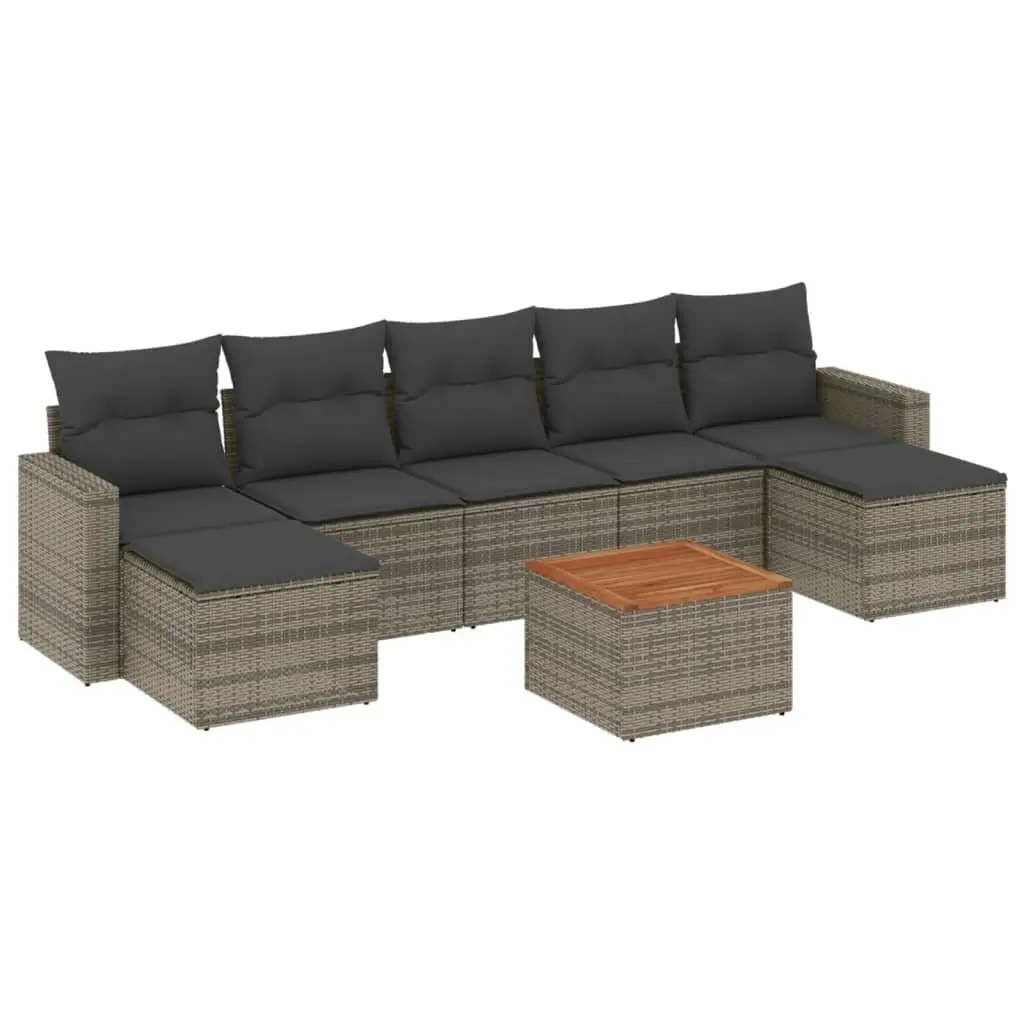 8 Piece Modular Outdoor Sofa Set in Grey
