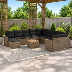 Durable Grey Outdoor Sectional Sofa Set 12 Piece