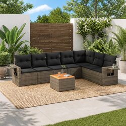 Premium 8 Piece Outdoor Sectional Sofa Set in Grey