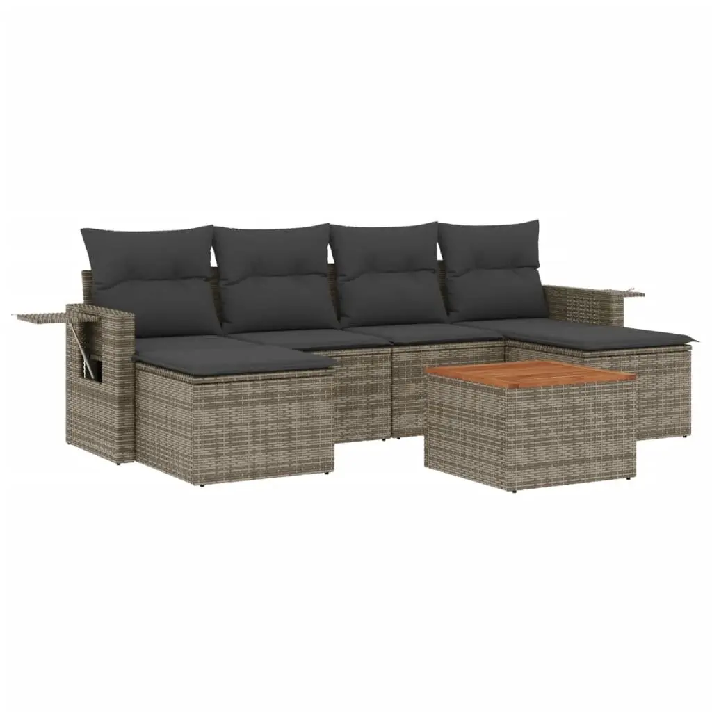 7 Piece Garden Outdoor Sofa Set with Cushions