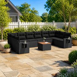 Stylish 11-Piece Modular Outdoor Sectional Sofa Set