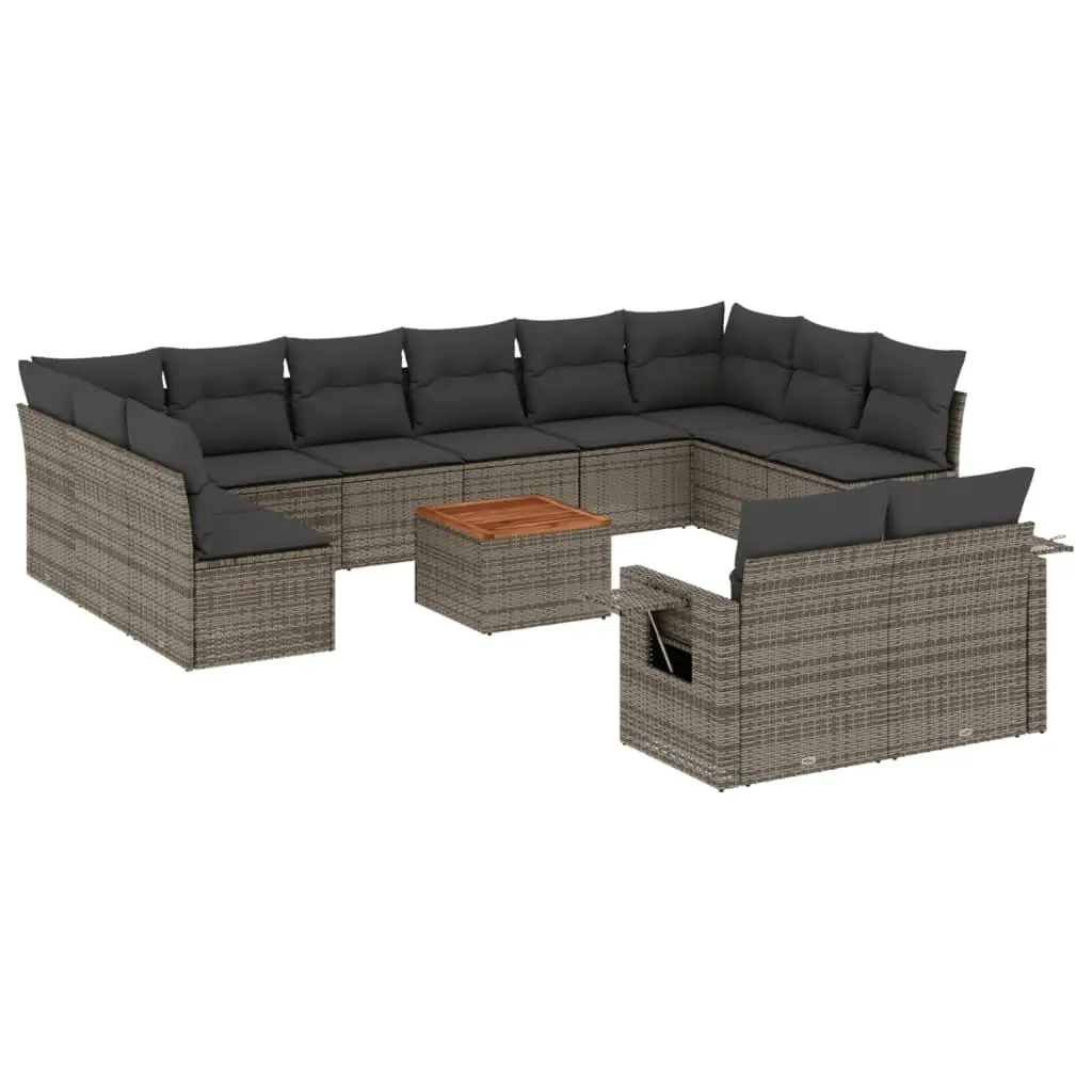 Grey Modular 13-Piece Garden Sofa Set