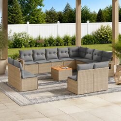 Premium 13 Piece Outdoor Sectional Sofa Set with Cushions