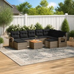 Premium 10-Piece Outdoor Sectional Sofa Set in Grey