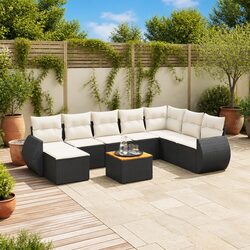 Durable 9-Piece Garden Sofa Set with Modular Design
