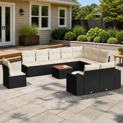Stylish 11 Piece Modular Garden Sofa Set for Outdoor Relaxation