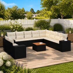 11 Piece Modular Garden Sofa Set for Outdoor Use