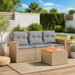 Durable Garden Sofa Set 4 Piece Outdoor Furniture