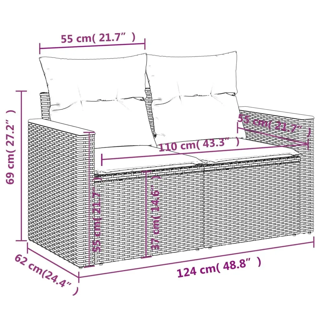Grey Modular 4 Piece Garden Sofa Set for Outdoor Spaces