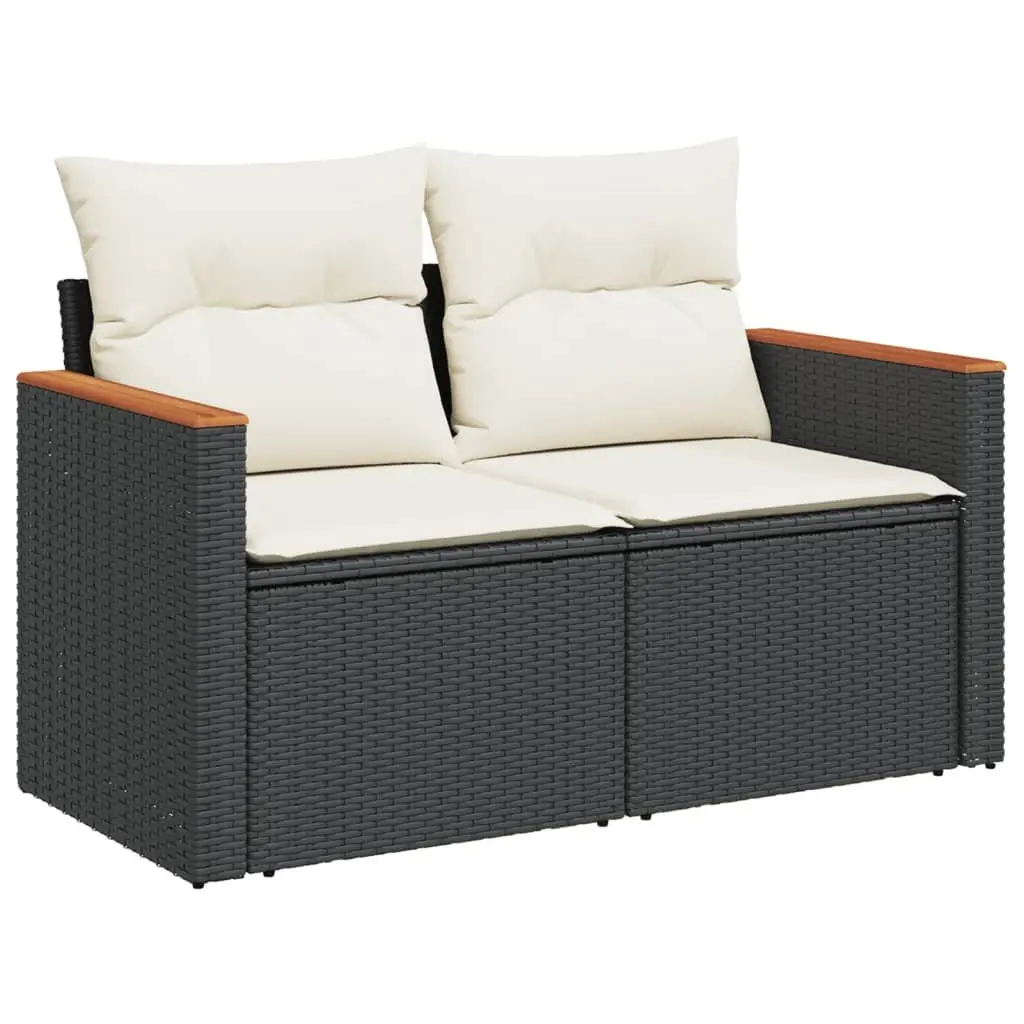 12 Piece Modular Black Garden Sofa Set