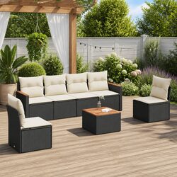 Quality Black Rattan Garden Sofa Set for Outdoor Use