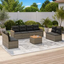 Sturdy 9 Piece Garden Sofa Set for Outdoor Comfort