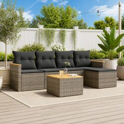 High-Quality 6 Piece Garden Sofa Set for Outdoor Spaces
