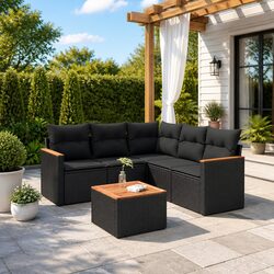 Durable 6-Piece Outdoor Sofa Set with Modular Design