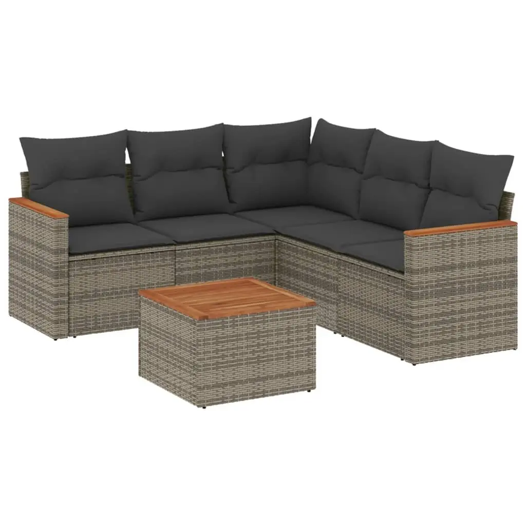 6 Piece Garden Sofa Set for Outdoor Spaces