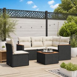 Durable Garden Sofa Set 6-Piece Outdoor Rattan Furniture