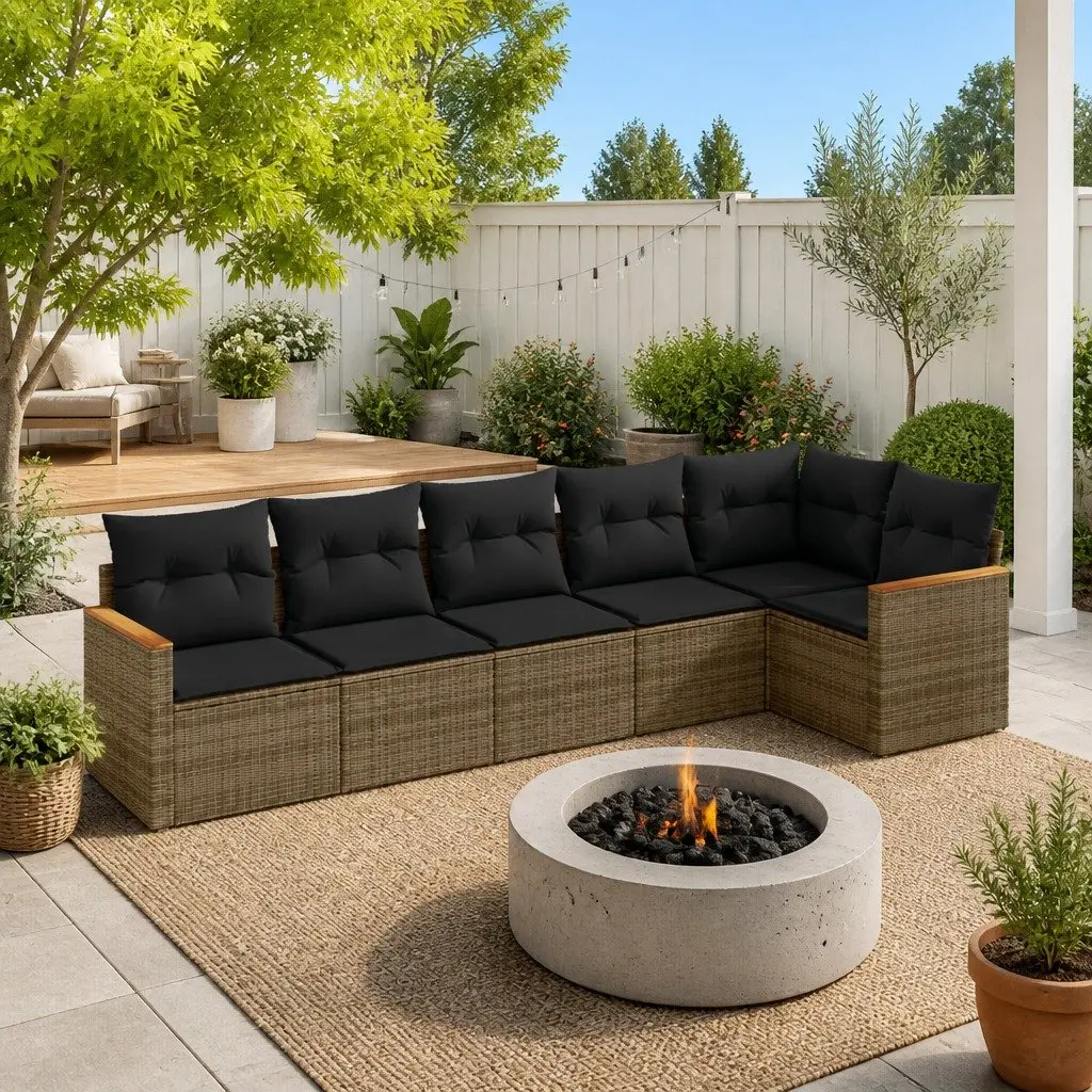 6-Piece Modular Garden Sofa Set for Outdoor Spaces