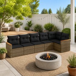 6-Piece Modular Garden Sofa Set for Outdoor Spaces