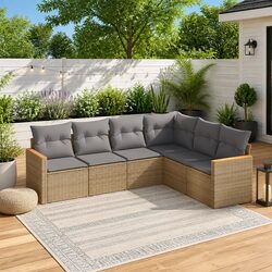 Exceptional 6 Piece Garden Sofa Set for Outdoor Comfort