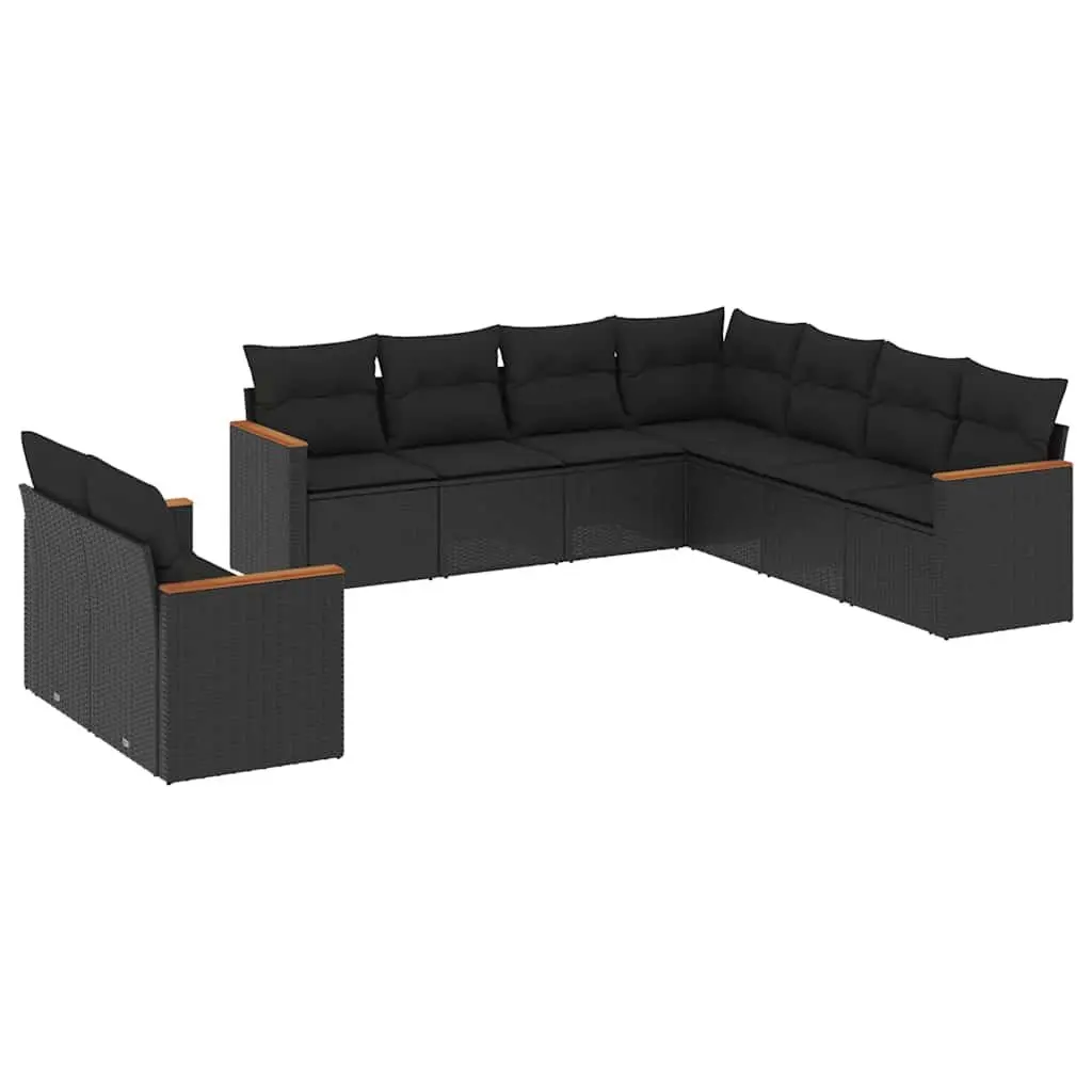 9-Piece Modular Outdoor Sofa Set with Cushions