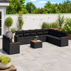 Premium 11-Piece Modular Garden Sofa Set with Cushions