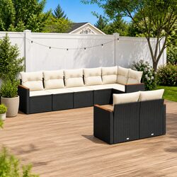 Sturdy 8-Piece Modular Garden Sofa Set for Outdoor Relaxation