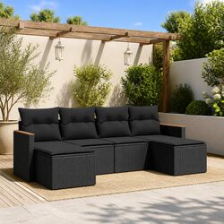 Modular 6-Piece Garden Sofa Set for Outdoor Living