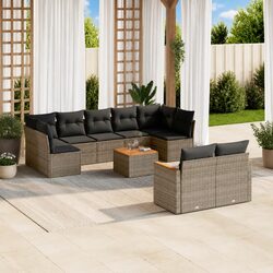 Premium 10 Piece Outdoor Garden Sofa Set in Grey