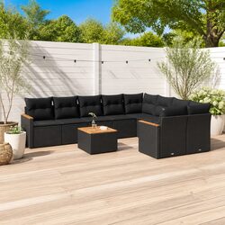 Durable 10 Piece Garden Sofa Set for Outdoor Relaxation