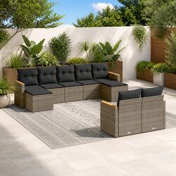 Durable 9 Piece Garden Sofa Set for Outdoor Comfort