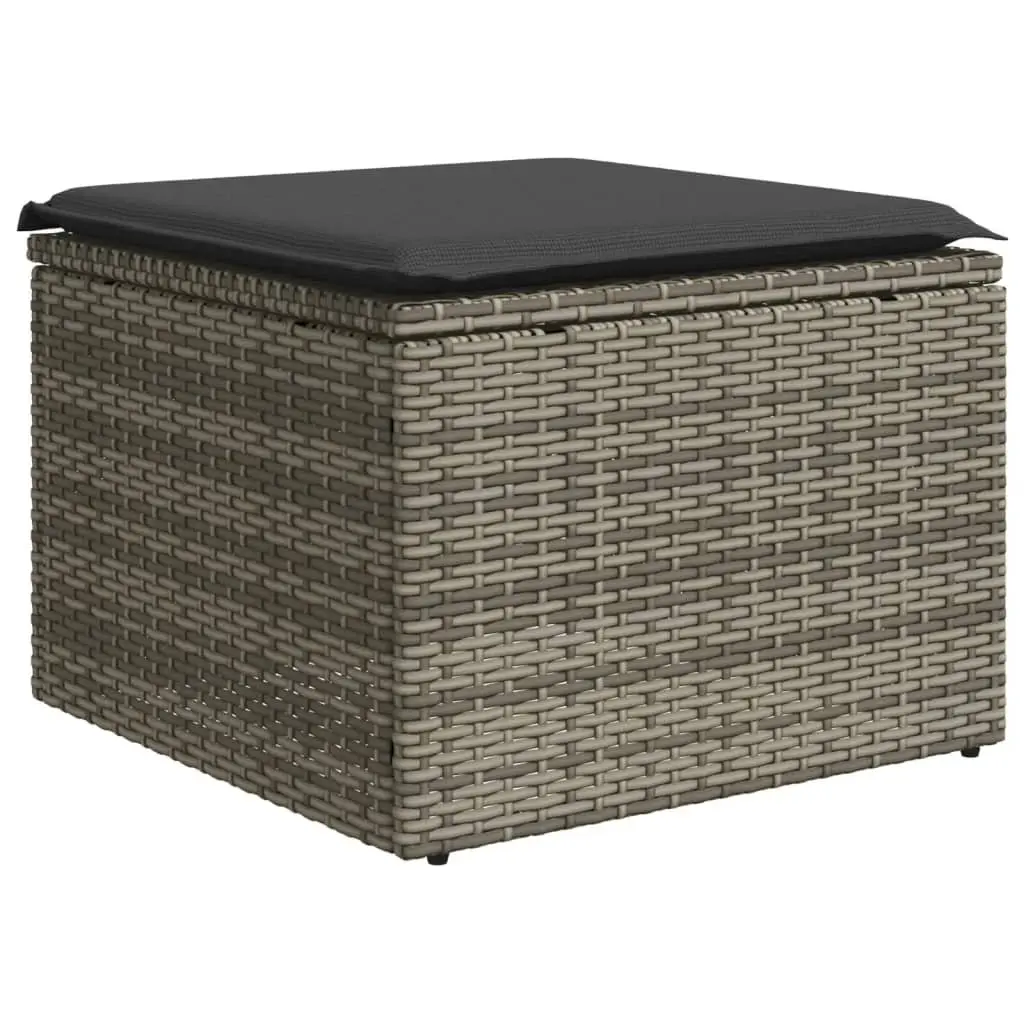 Garden Sofa Set Poly Rattan 11 Piece Outdoor Furniture Grey