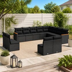 12 Piece Modular Garden Sofa Set for Outdoor Comfort