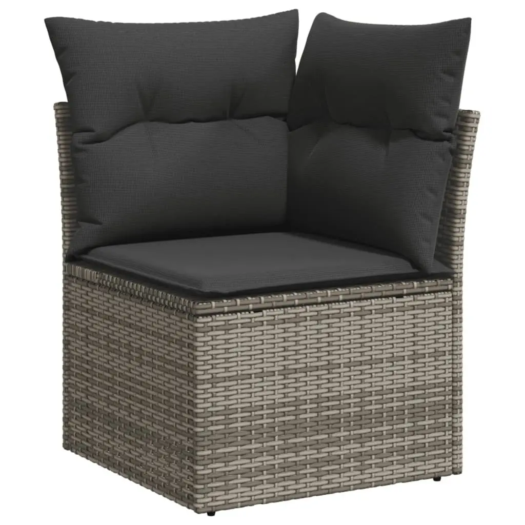 13-Piece Grey Modular Rattan Garden Sofa Set