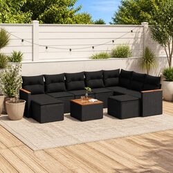 Durable 10 Piece Garden Sofa Set for Outdoor Use