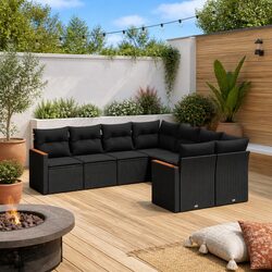 8-Piece Modular Garden Sofa Set for Outdoor Relaxation