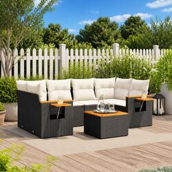 Durable 7 Piece Outdoor Garden Sofa Set with Cushions