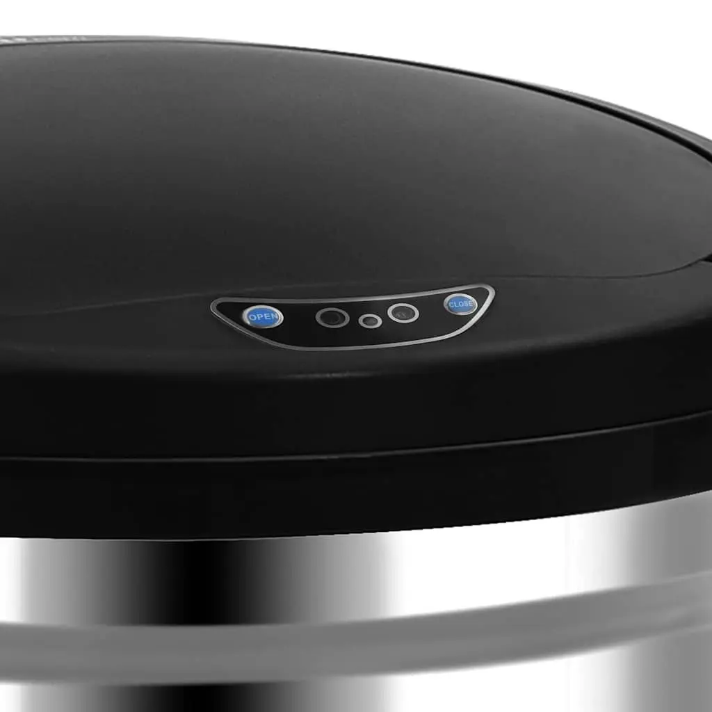 40L Touchless Silver Trash Can with Sensor